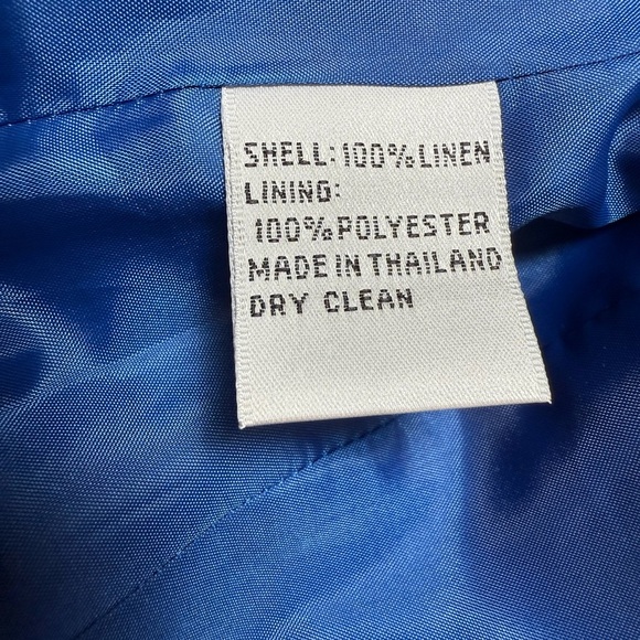 Talbots Irish Linen Blazer Blue 4-Button Lined/size 6 - Picture 9 of 9
